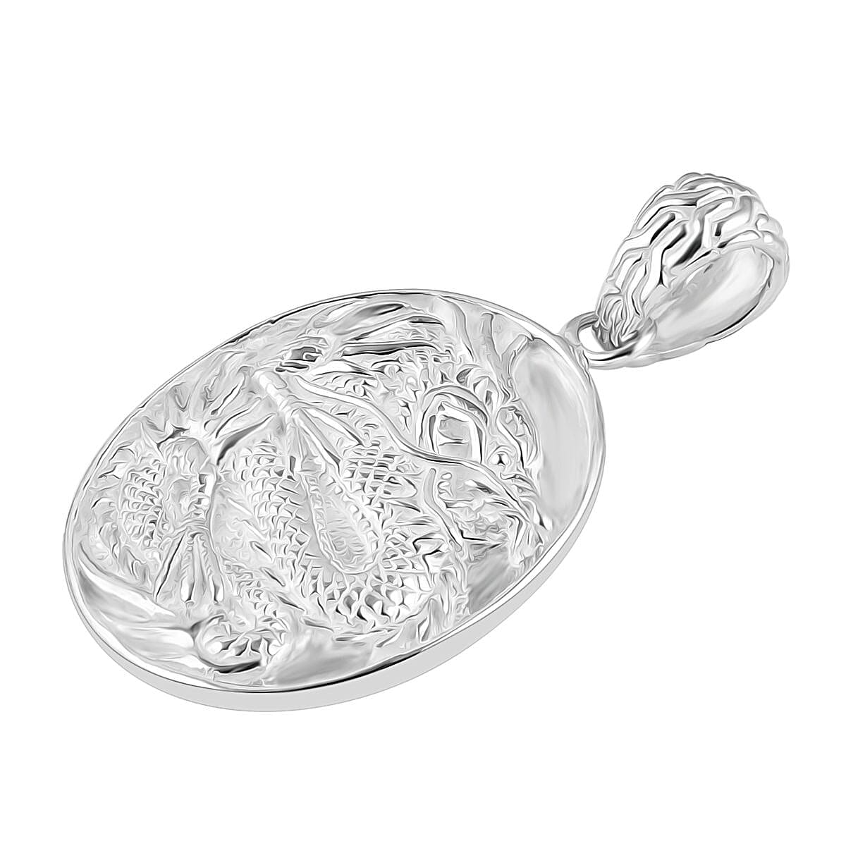 Royal Bali Collection - Dragon Pendant in Sterling Silver, Silver Wt. 7.26 Gms.
