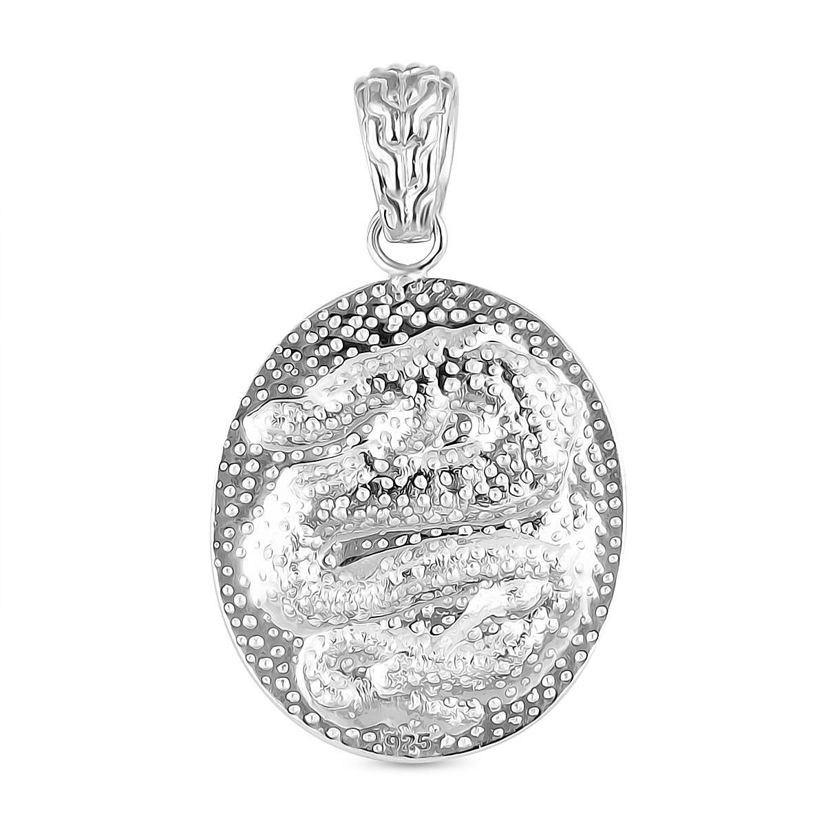 Royal Bali Collection - Dragon Pendant in Sterling Silver, Silver Wt. 7.26 Gms.