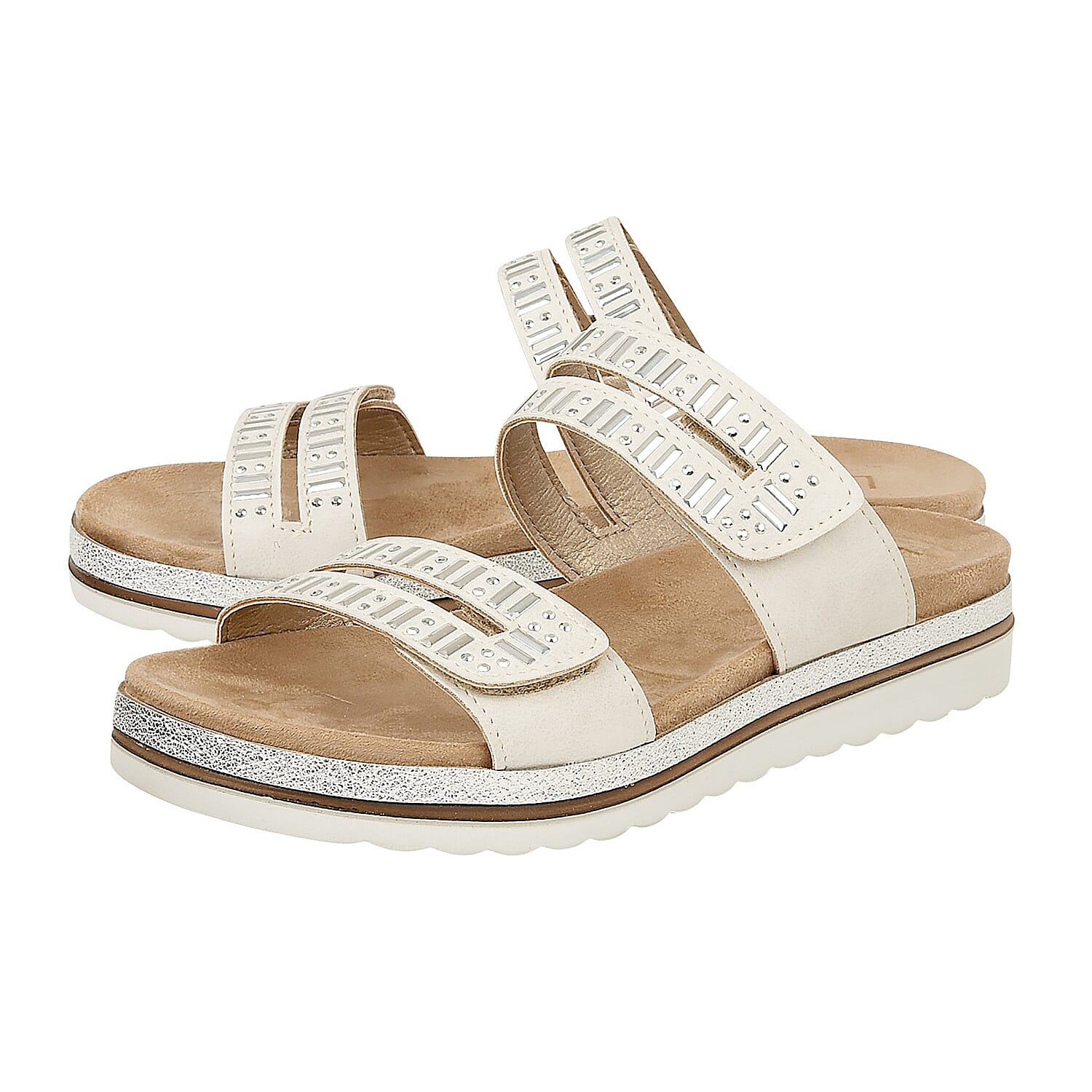 Lotus Halley Flat Mule Sandals (Size 3) - Beige