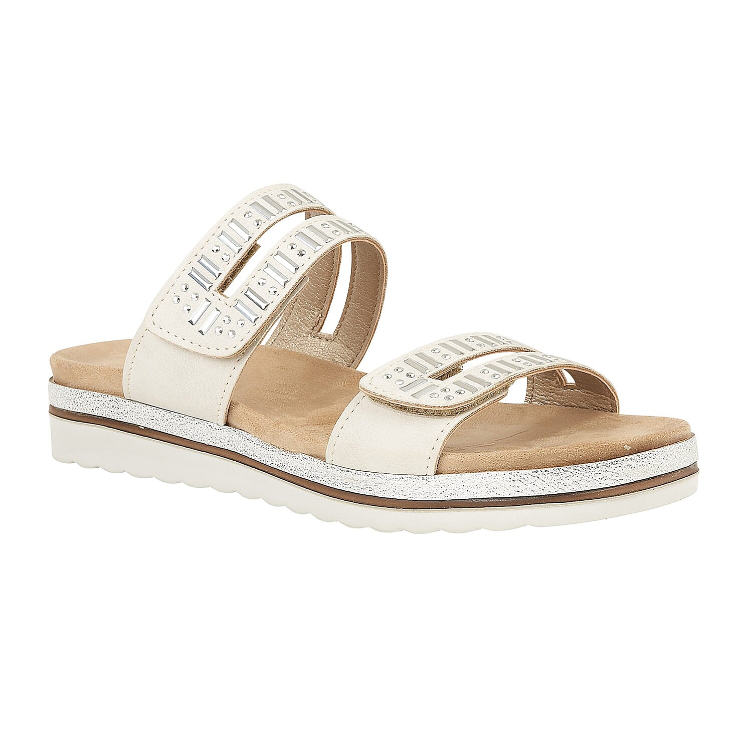 Lotus Halley Flat Mule Sandals (Size 3) - Beige