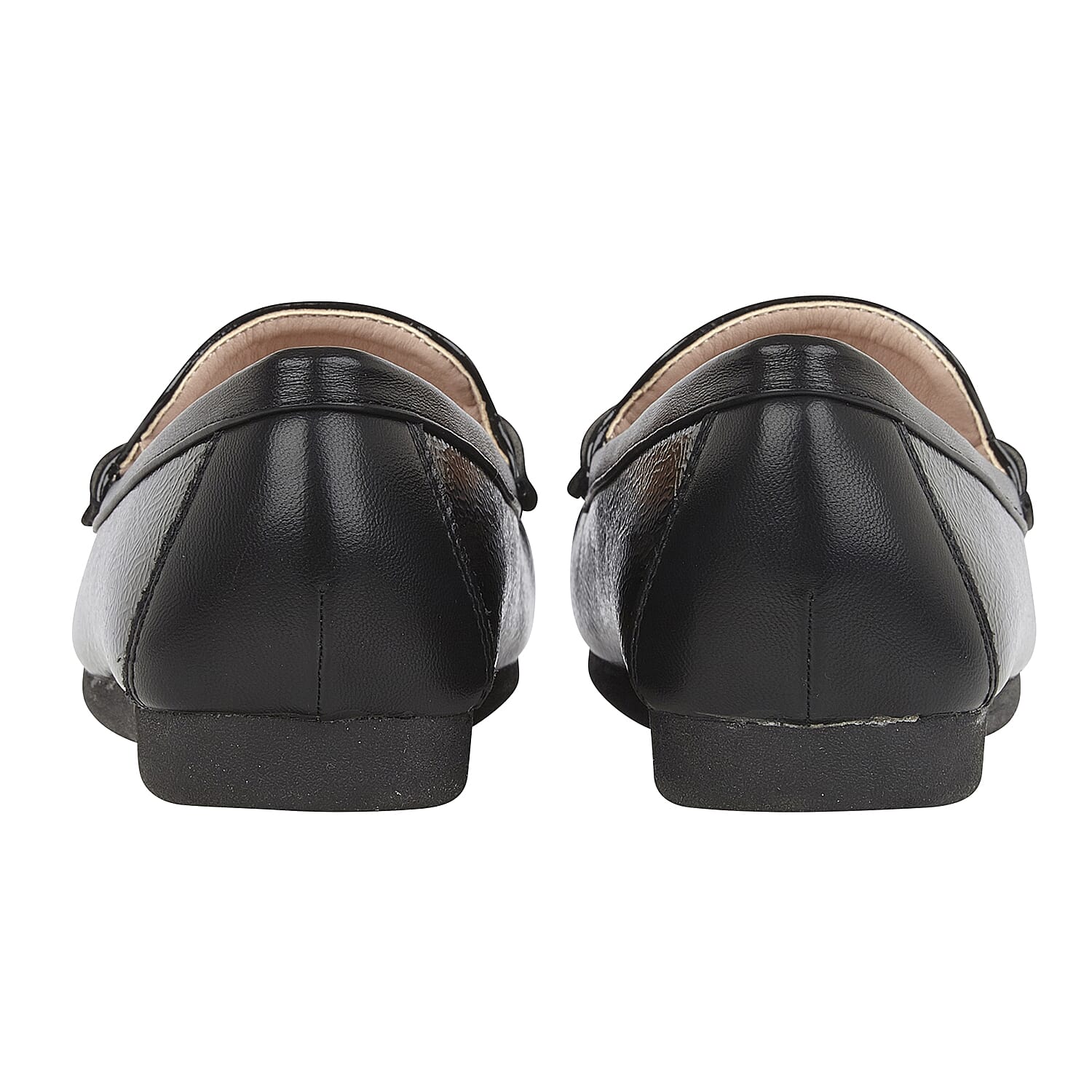 Lotus Crinkle Patent Mia Loafers (Size 3) - Black