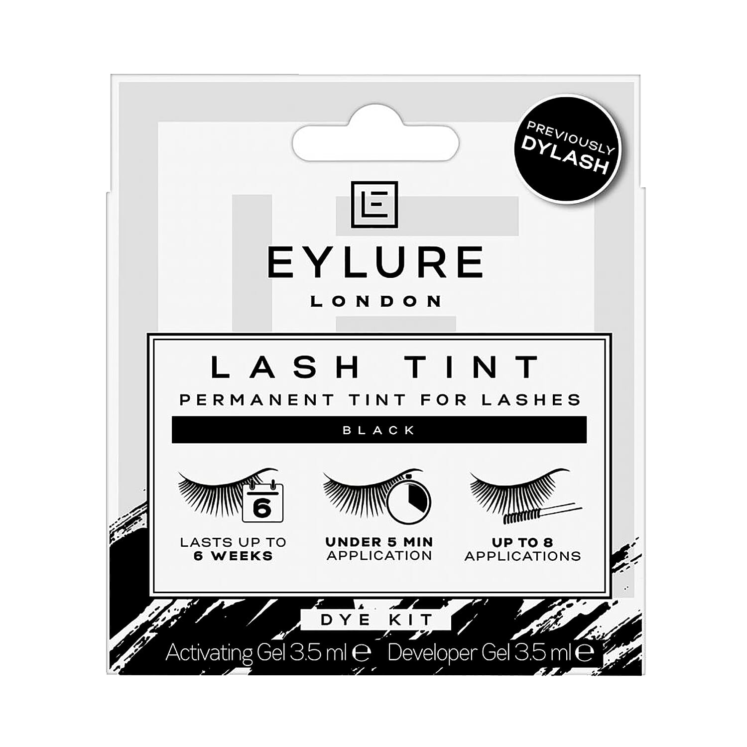 Eylure Pro Lash Dylash (Dye Kit - Activating Gel 3.5ML, Developer Gel 3.5ML) - Black