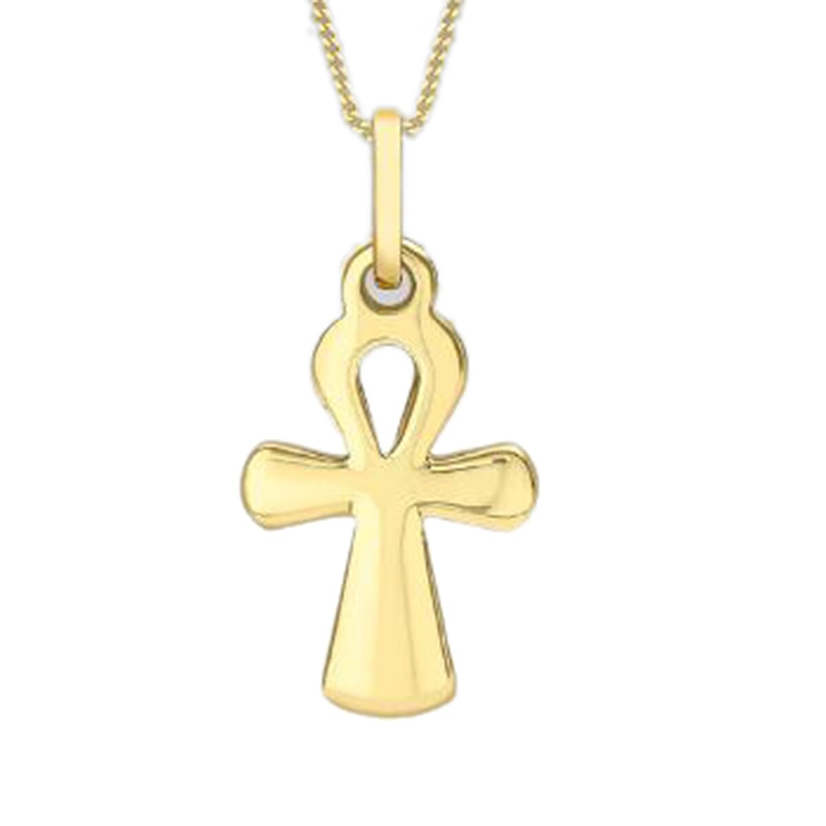 9K Yellow Gold Ankh Cross Pendant, Gold wt 1.30 Gms