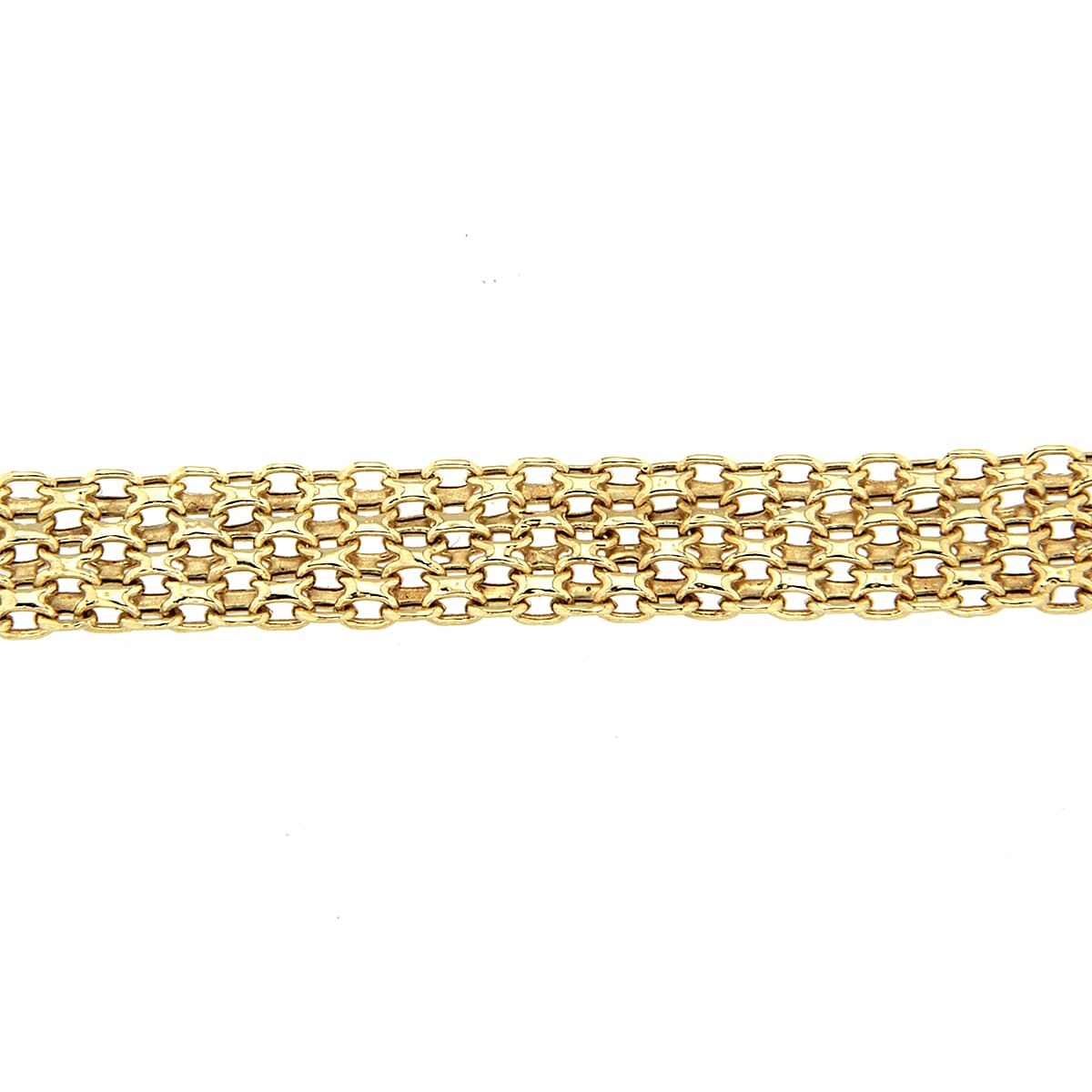 9K Yellow Gold Bismark Bracelet (Size 7.5) with Senorita Clasp, Gold Wt 5.60 Gms