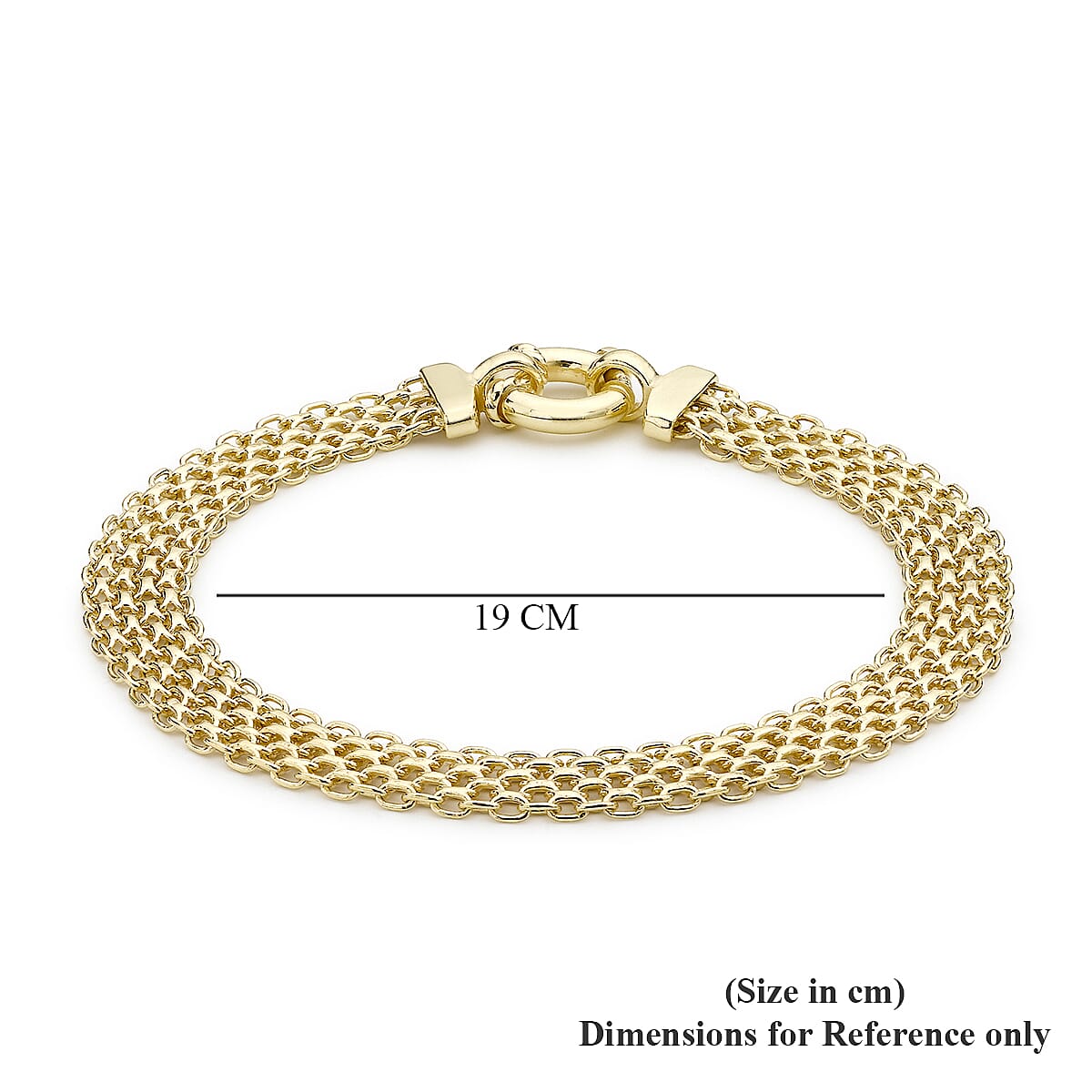 9K Yellow Gold Bismark Bracelet (Size 7.5) with Senorita Clasp, Gold Wt 5.60 Gms