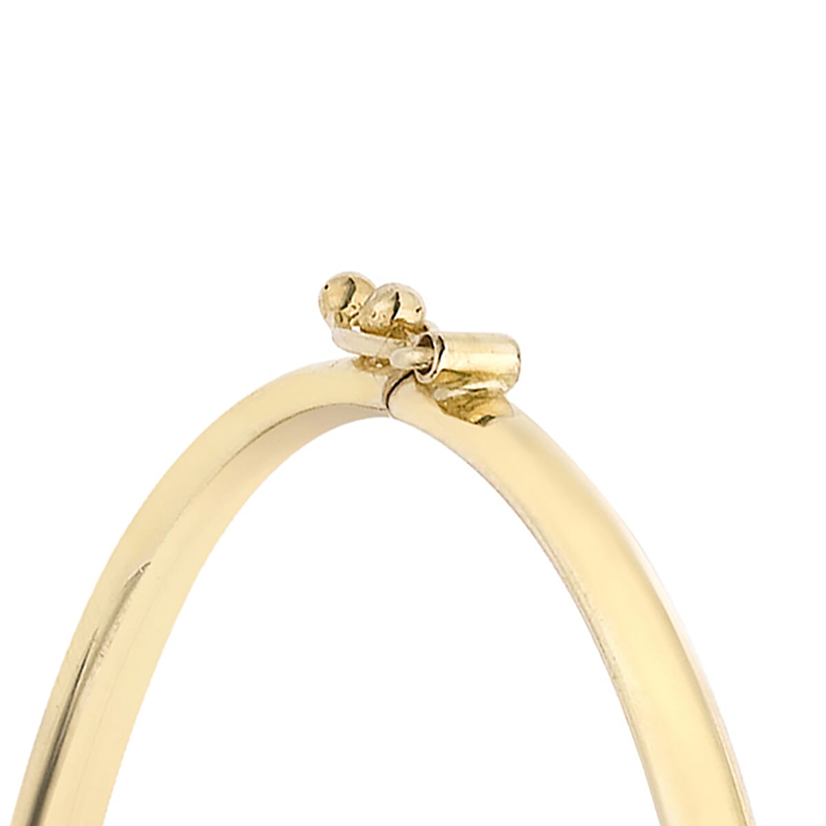 9K Yellow Gold Claddagh Bangle (Size 6.75), Gold wt 4.01 Gms