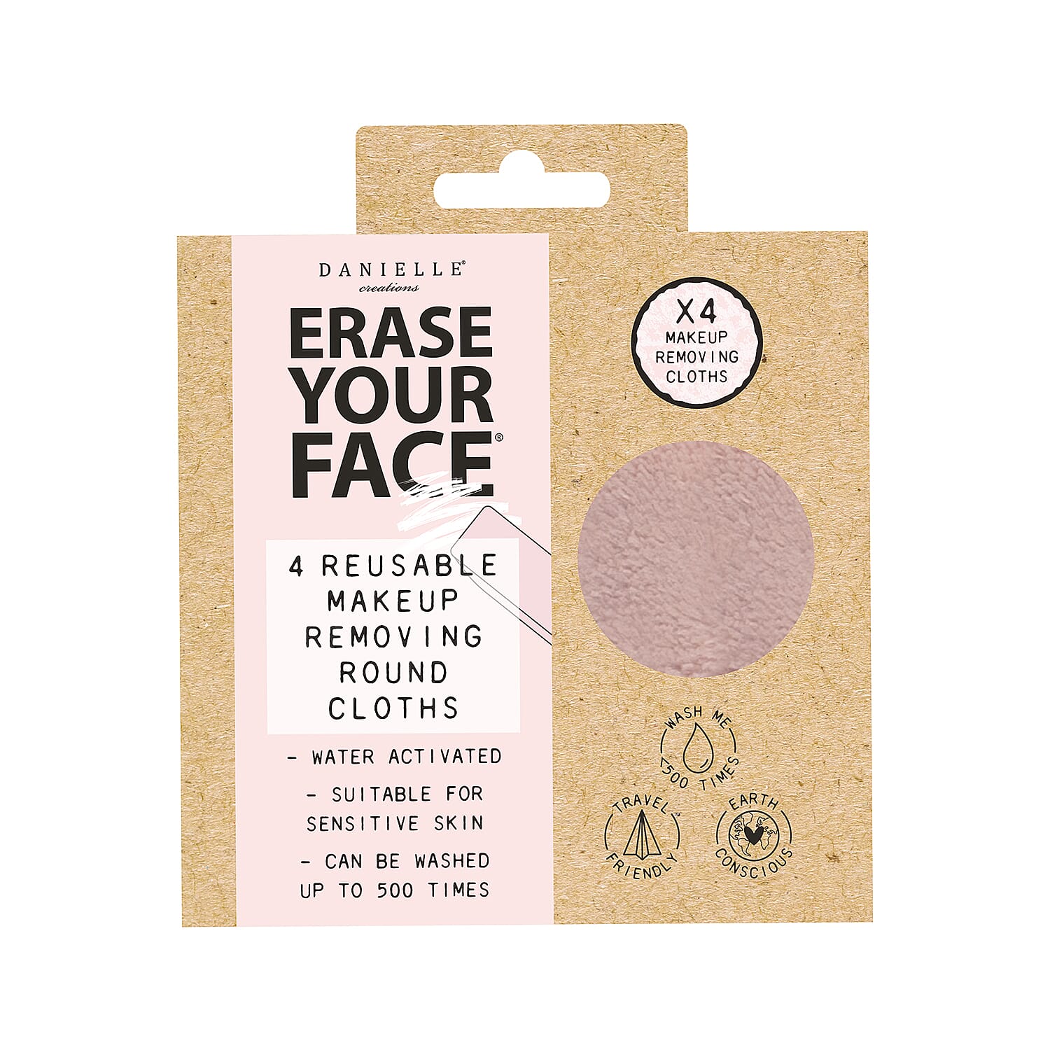 Danielle: Erase Your Face Co Makeup Removing Round Pads - Pastel (4 Pack)
