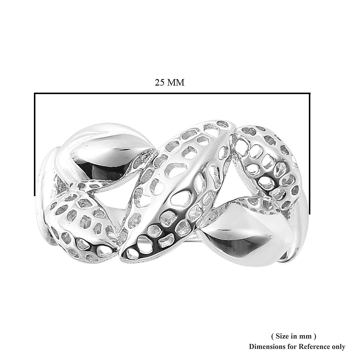 Leaf Collection - RACHEL GALLEY Rhodium Overlay Sterling Silver Lattice Leaf Ring