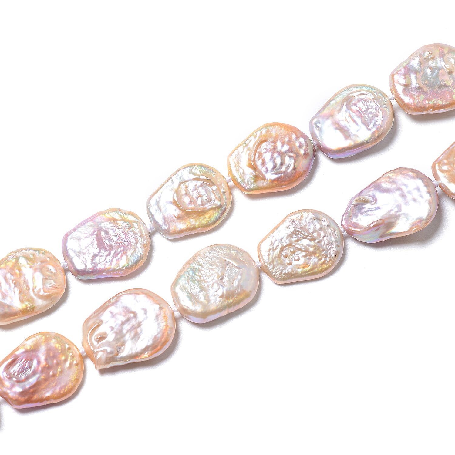 Multi Colour Baroque Pearl Beaded Necklace (Size 30)