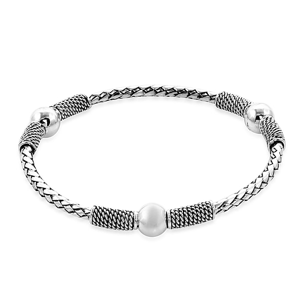Ball Bangle in Sterling Silver 20.81 Grams 8 Inch - 3590722 - TJC