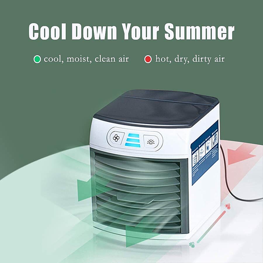 Multifunctional Polar Breeze Portable Air Cooler/Humidifier & Air Purifier with 3 Wind Speed Settings & Washable Sponge Filter