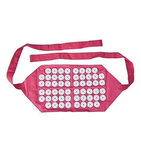 Acupressure Mat and Pillow Set (Size 45x21cm) - Pink and White
