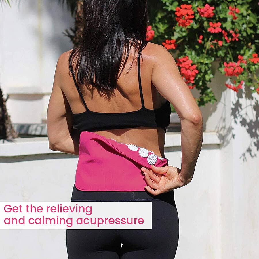 AAcupressure Belt (Size 45x21cm) - Pink and White