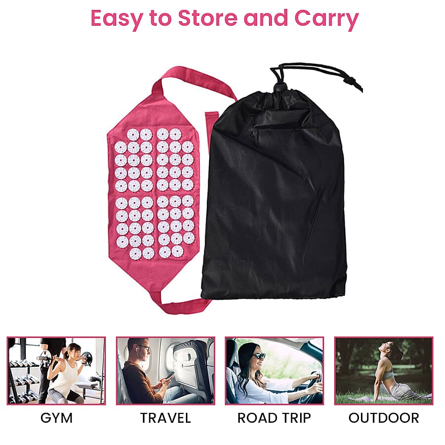 AAcupressure Belt (Size 45x21cm) - Pink and White