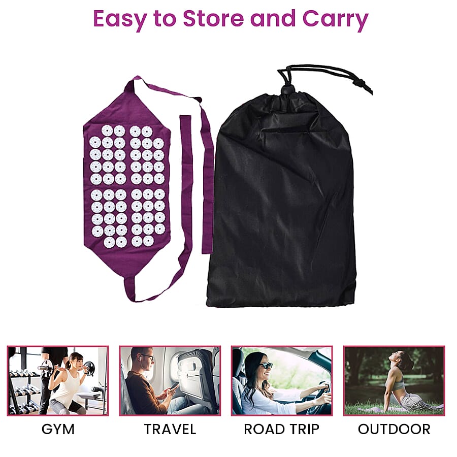 Acupressure Belt (Size 45x21cm) - Purple and White