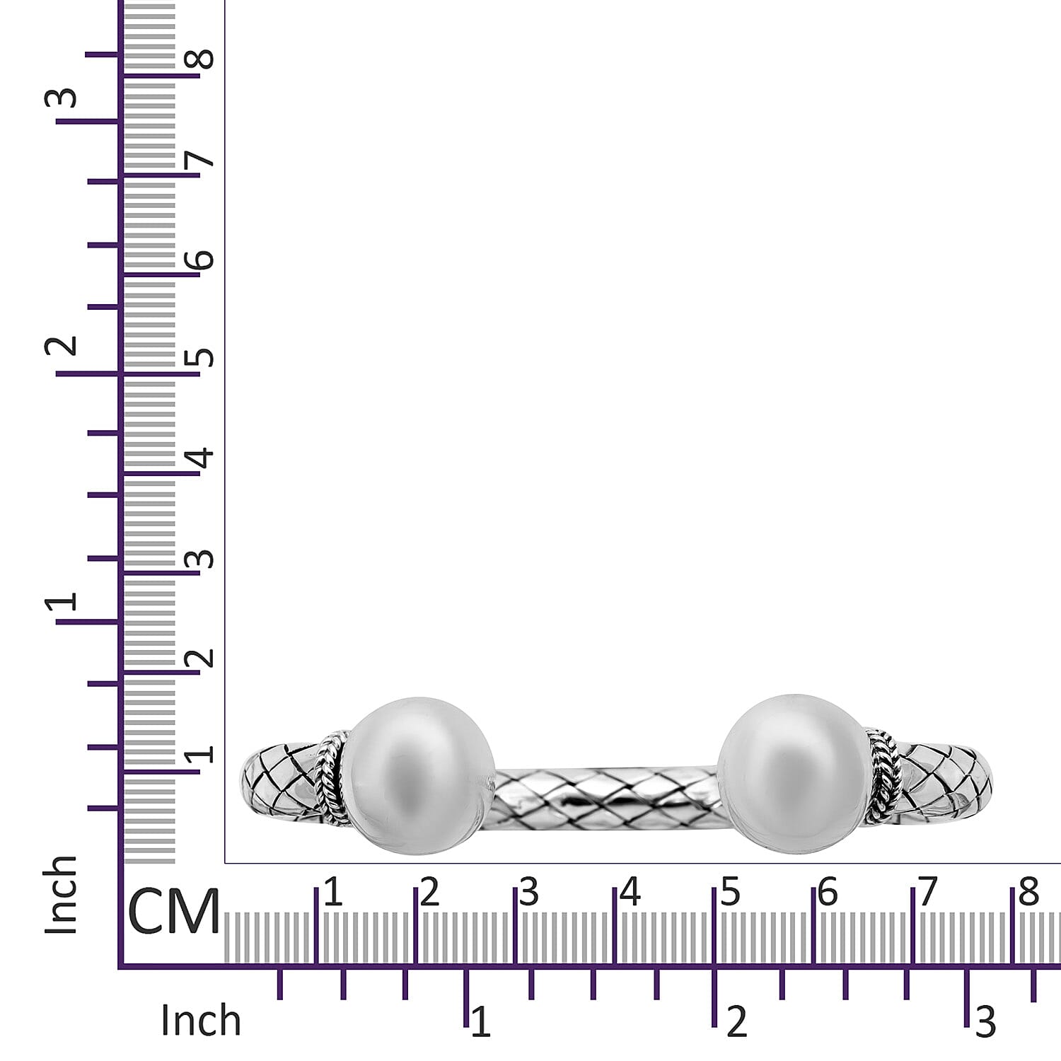 Royal Bali Collection - Sterling Silver Woven Torque Bangle (Size 7.5), Silver wt 34.00 Gms