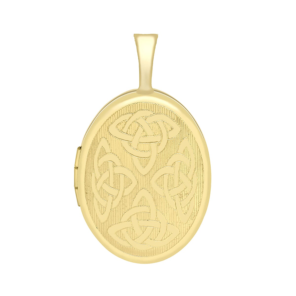 9K Yellow Gold Oval Celtic Locket Pendant, Gold wt 1.60 Gms