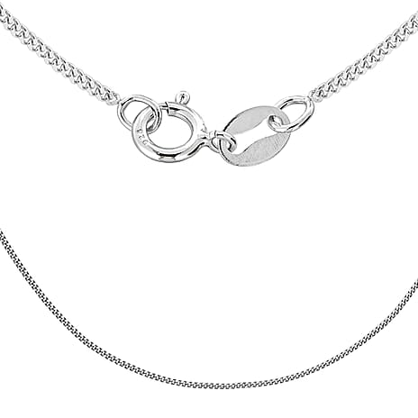 RACHEL GALLEY Sterling Silver Panza Curb Chain (Size 18) With Spring Ring Clasp