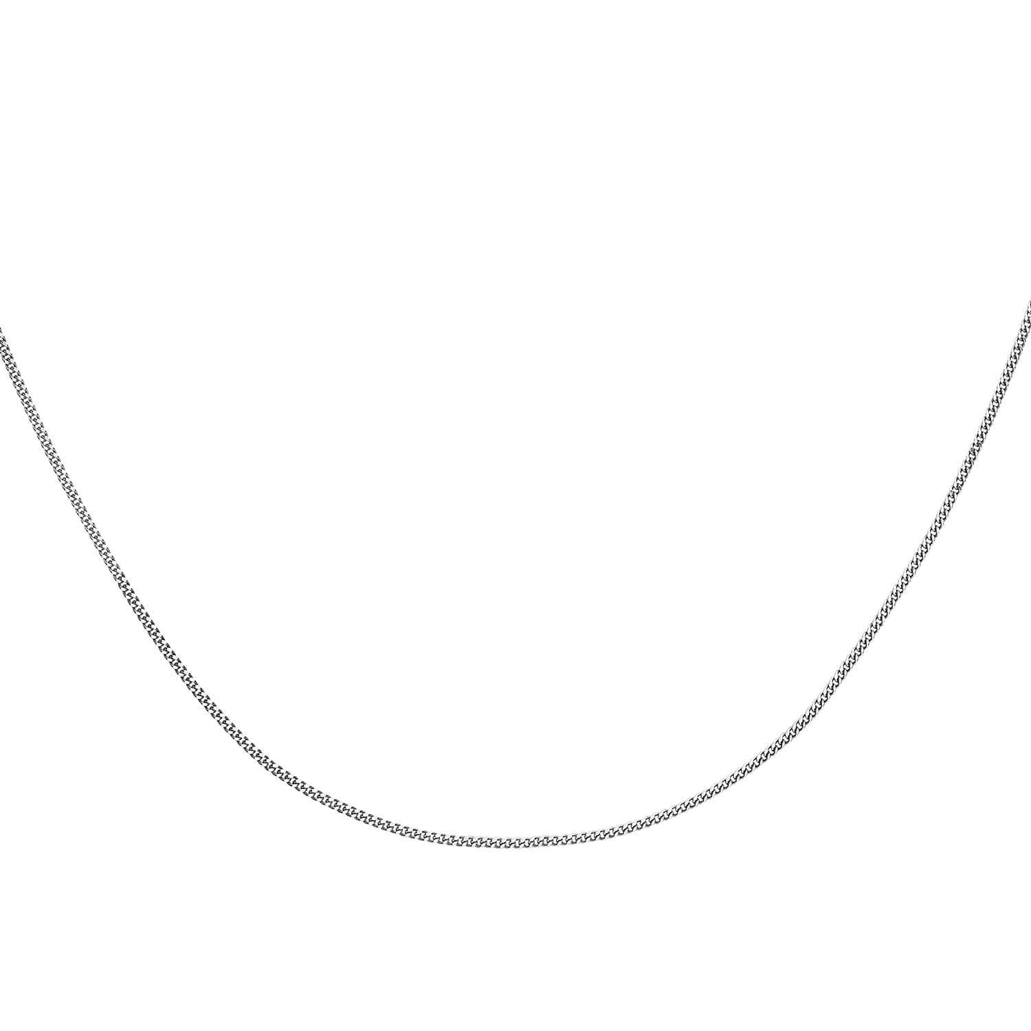 RACHEL GALLEY Sterling Silver Panza Curb Chain (Size 18) With Spring Ring Clasp