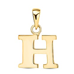 9K Yellow Gold Initial H Pendant