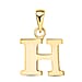 9K Yellow Gold Initial H Pendant
