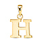 9K Yellow Gold Initial H Pendant