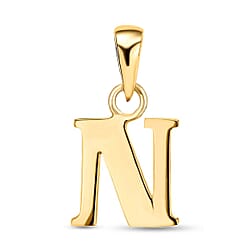 9K Yellow Gold Initial N Pendant