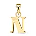 9K Yellow Gold Initial N Pendant