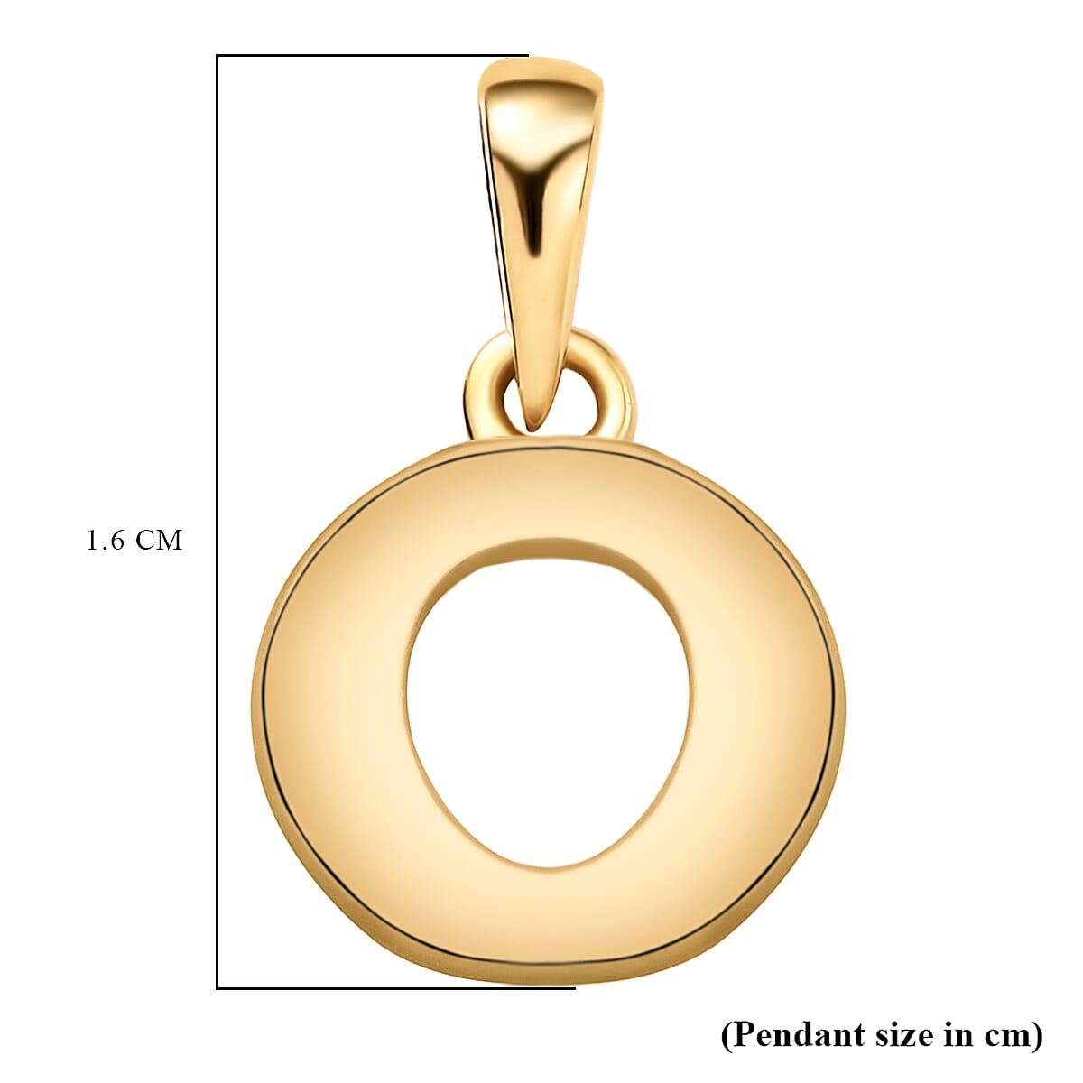 9K Yellow Gold Initial O Pendant