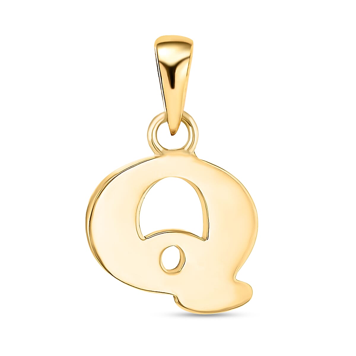 9K Yellow Gold Initial Q Pendant