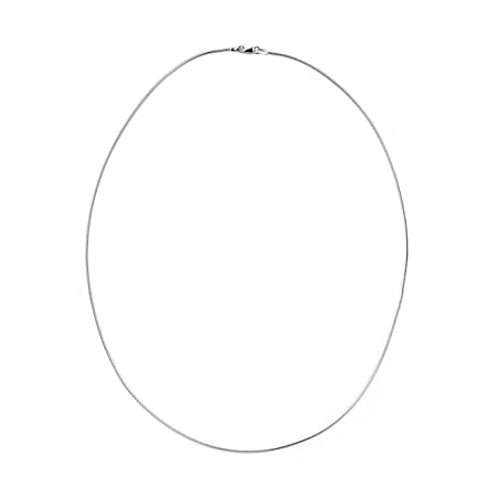 Sterling Silver Round Snake Chain (Size 24), Silver wt 8.60 Gms