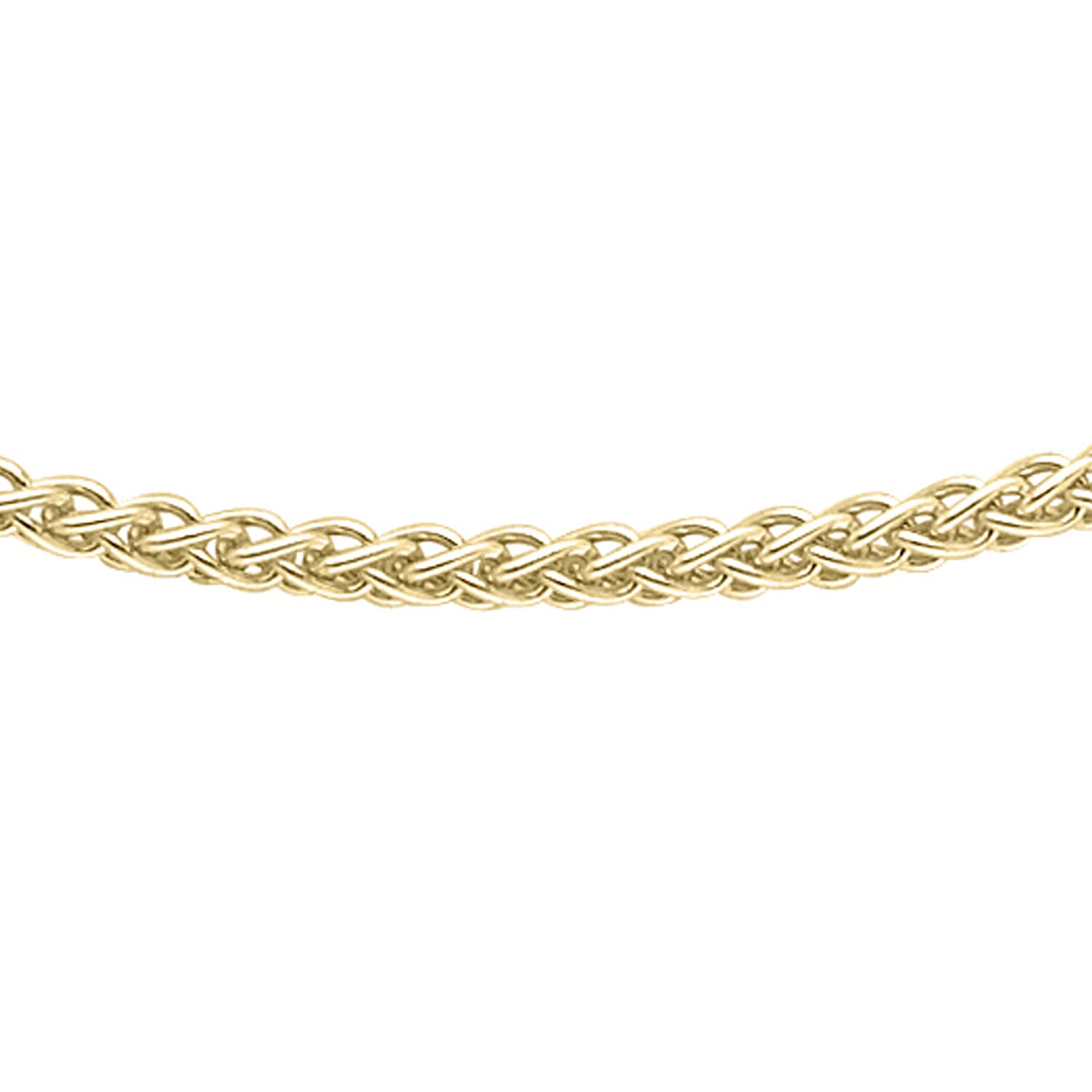 9K Yellow Gold Diamond Cut Prince of Wales Chain (Size 16), Gold wt 1.60 Gms