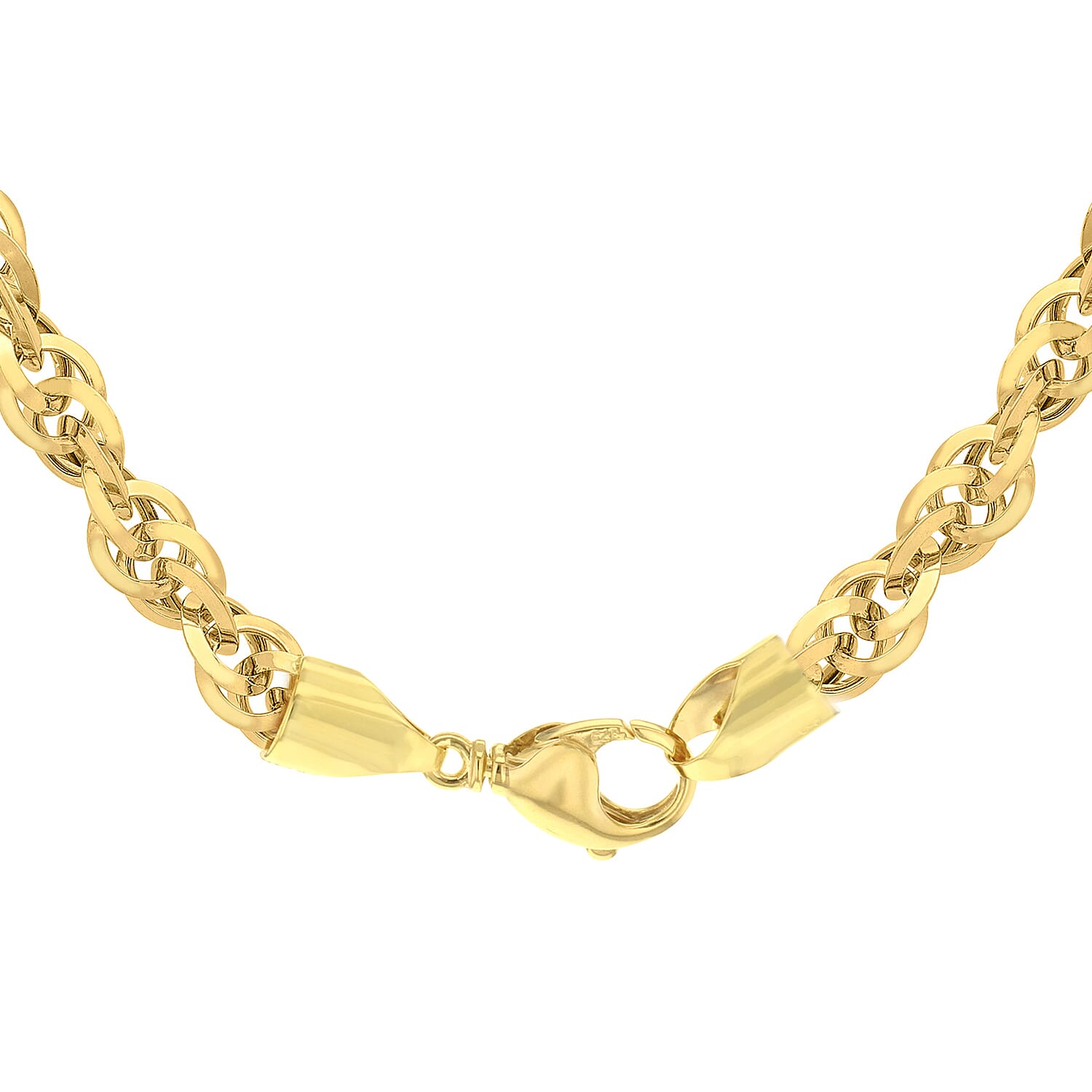 9K Yellow Gold Diamond Cut Prince of Wales Chain (Size 16), Gold wt 1.60 Gms
