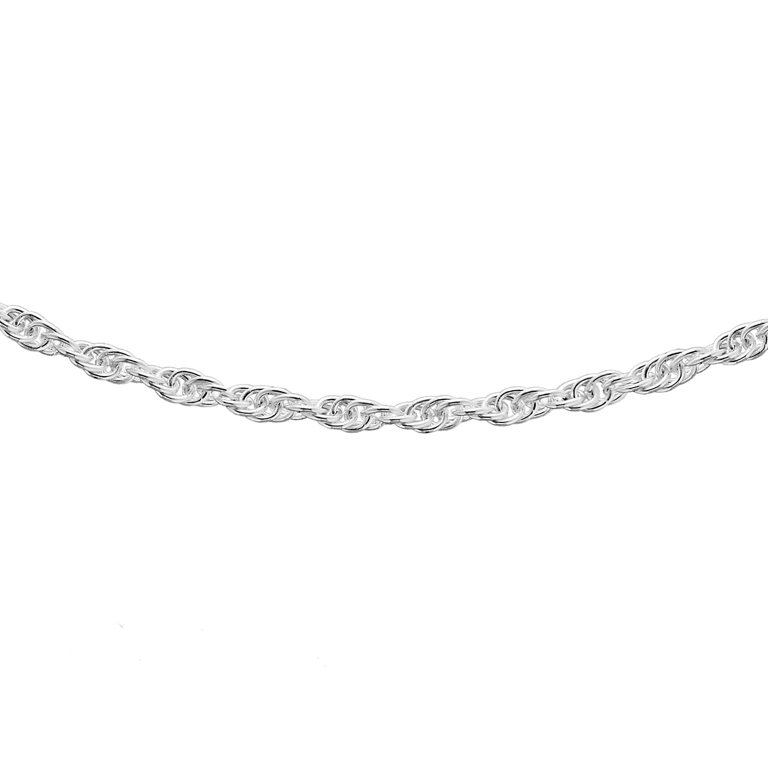 Hatton Garden Closeout Deal - Sterling Silver Prince of Wales Necklace (Size 22) with Spring Ring Clasp