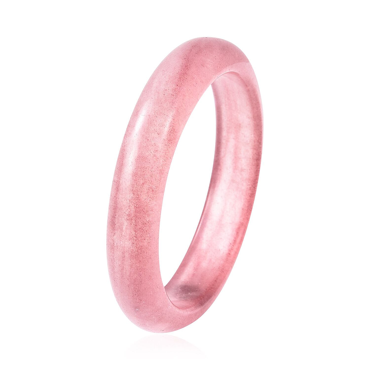 Super Auction- AAA Natural Strawberry Quartz Bangle (Size 7.25) 262.00 Ct.