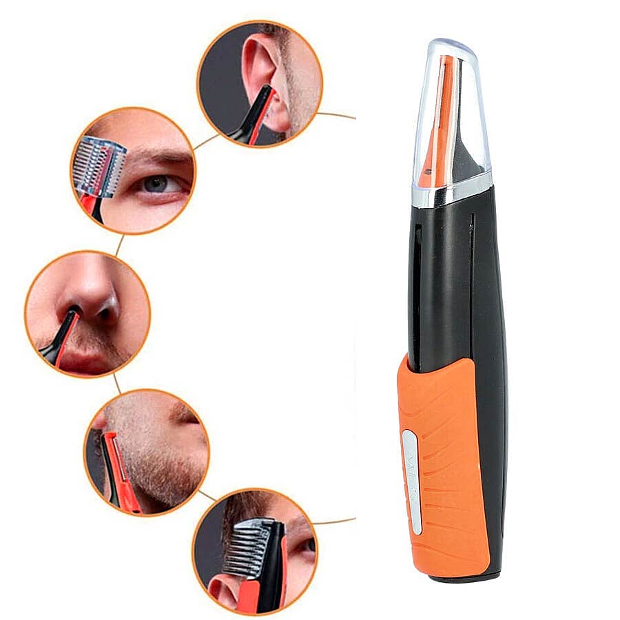 Multipurpose 2-in-1 Hair Trimmer (Size 16.5x4x2.5cm) - Orange and Black