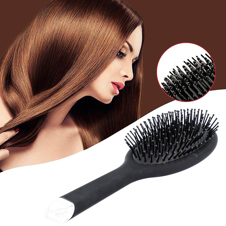 Shungite Infused Hair Brush (Size 26x8.6Cm) - Black