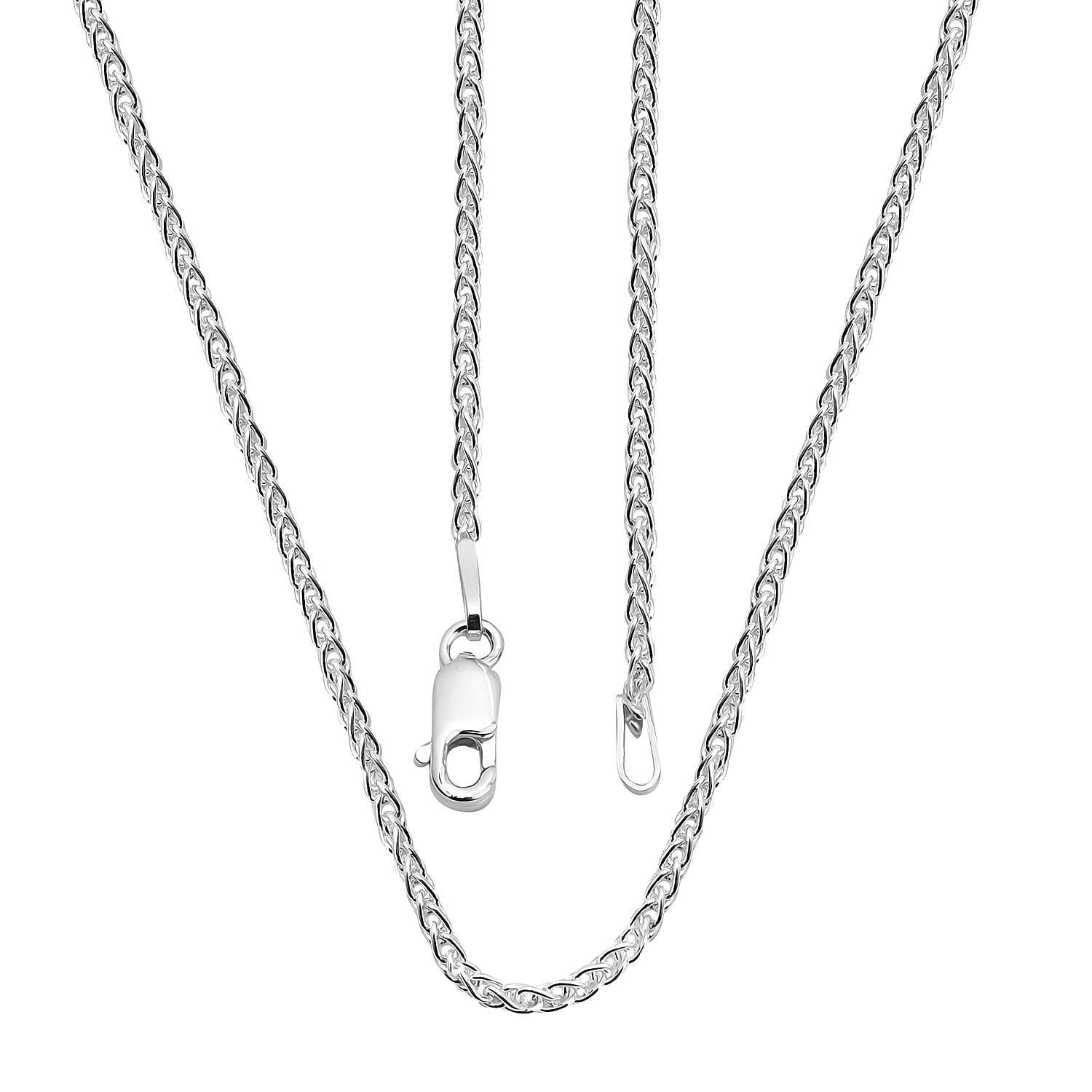 Sterling Silver Mini Spiga Chain (Size 22) with Lobster Clasp