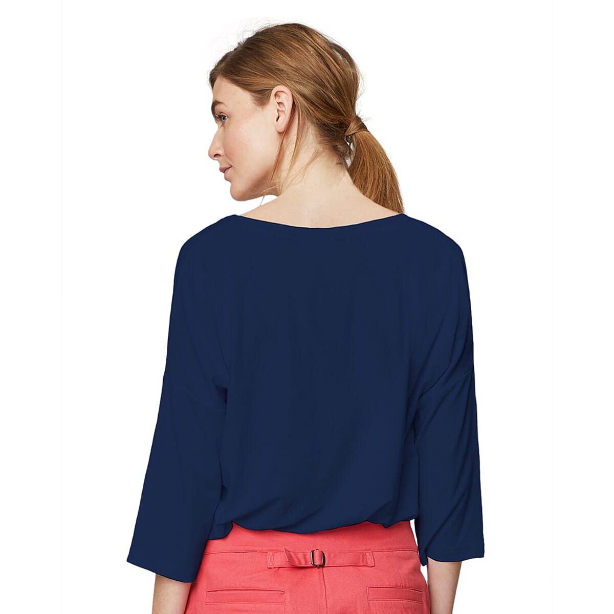 Thought Bamboo v Neck Tee in Ocean Blue Colour