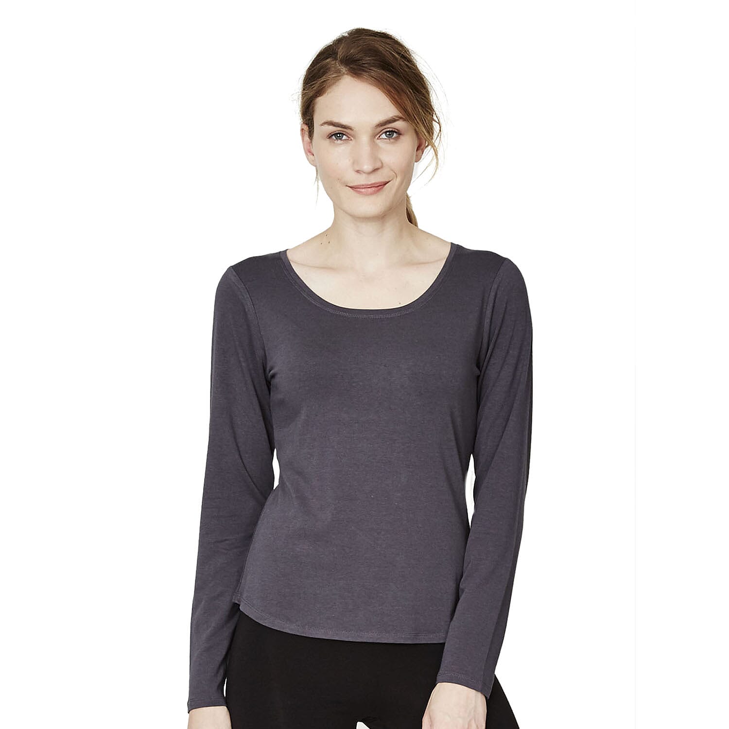 Thought Bamboo Base Layer Tee in Steel Colour