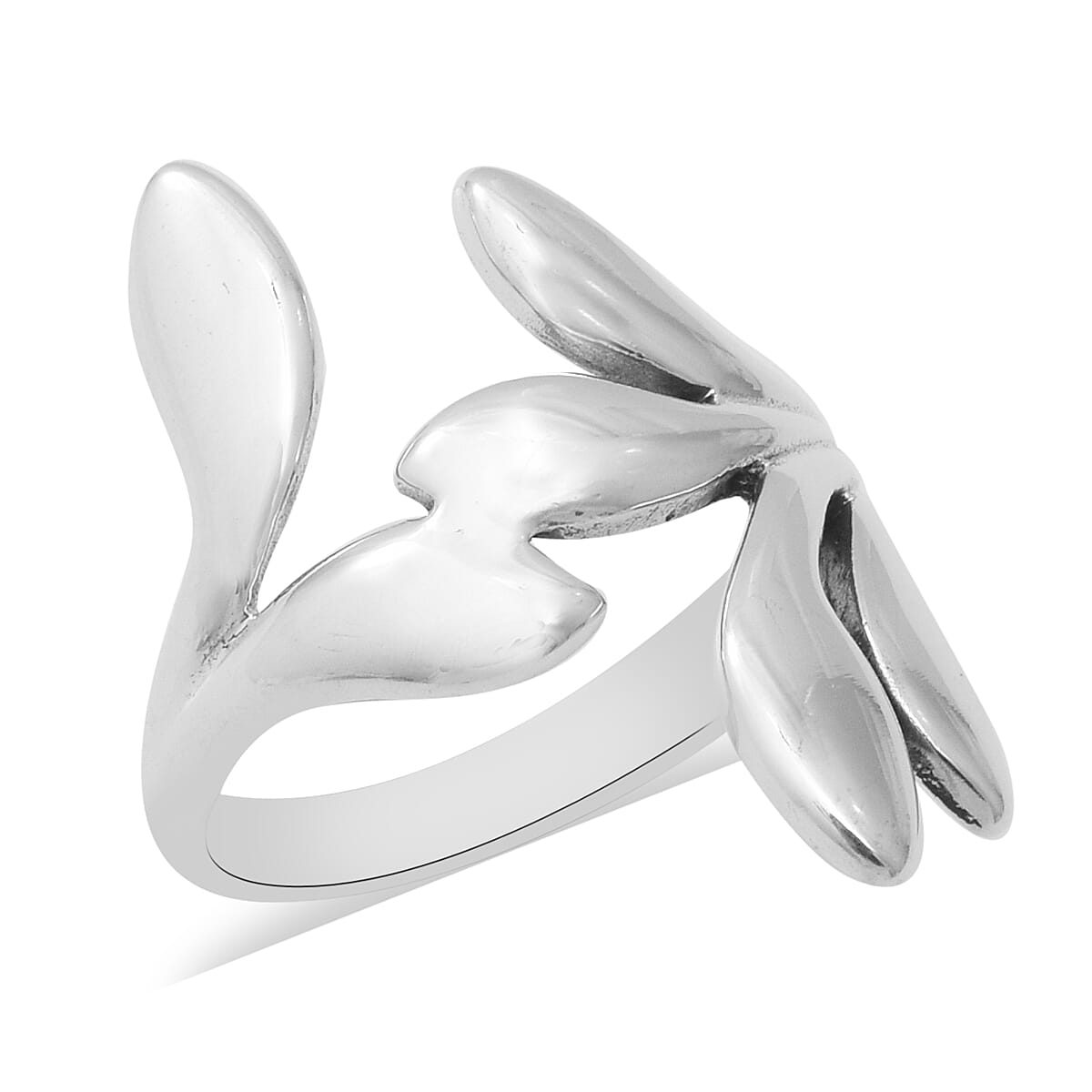 Sterling Silver Leaf Ring, Silver wt 6.70 Gms