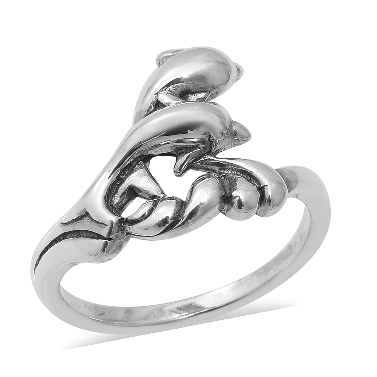 Designer Inspired- Sterling Silver Dolphin Ring