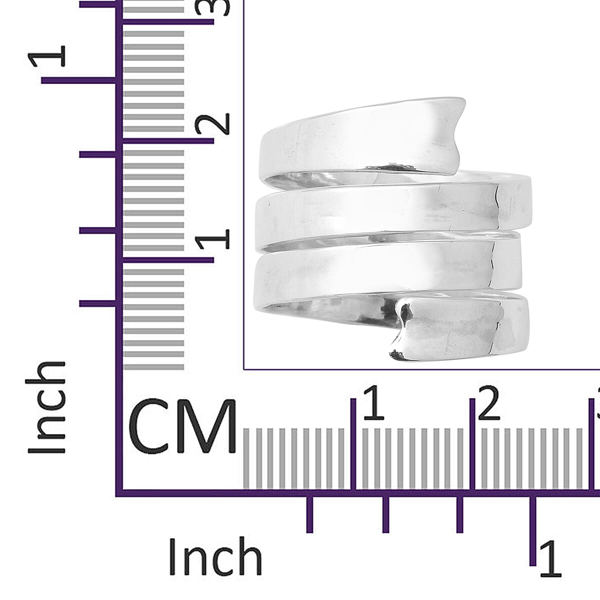 Designer Inspired- Sterling Silver Spiral Ring