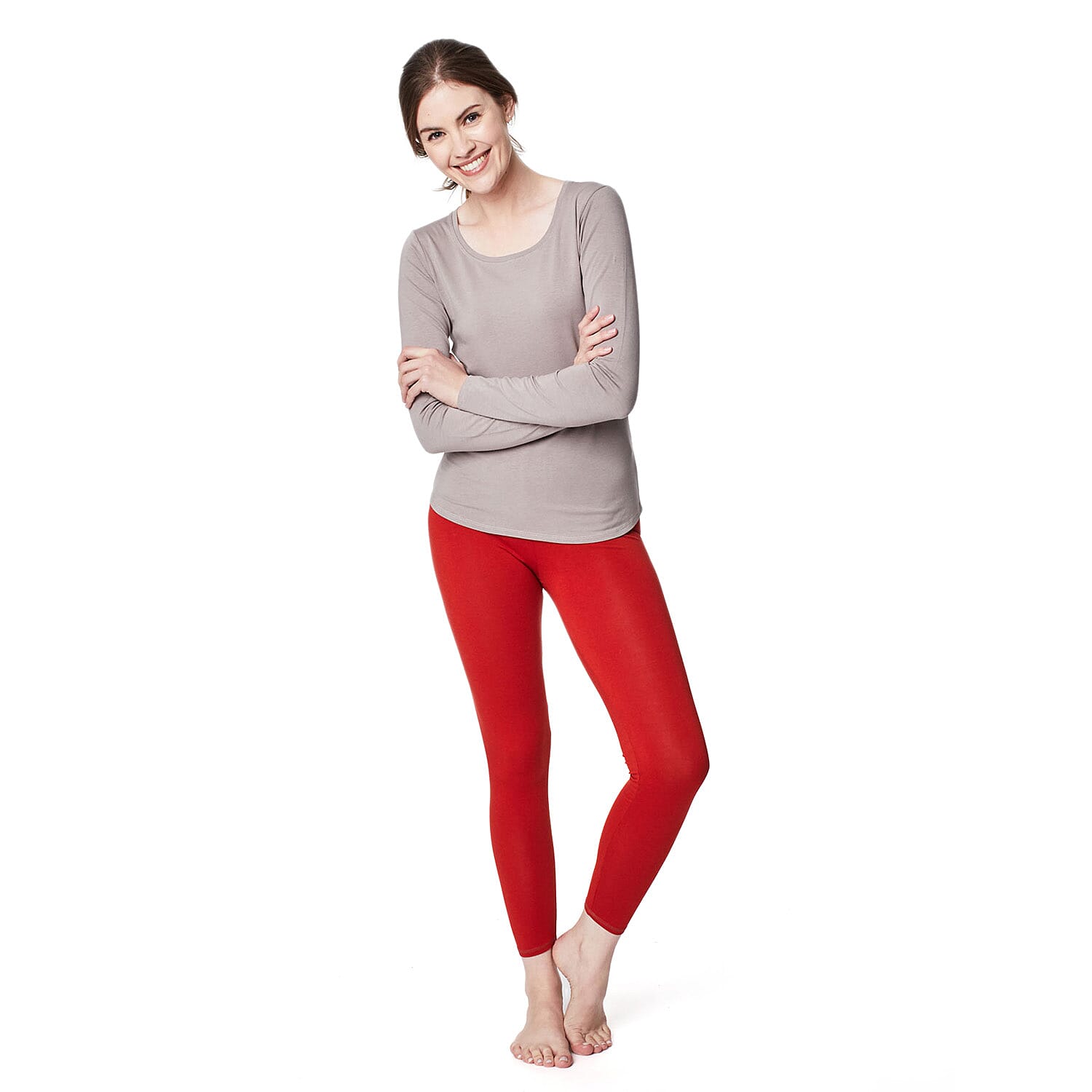 Thought Bamboo Base Layer Leggings (Size 8) - Fox Red
