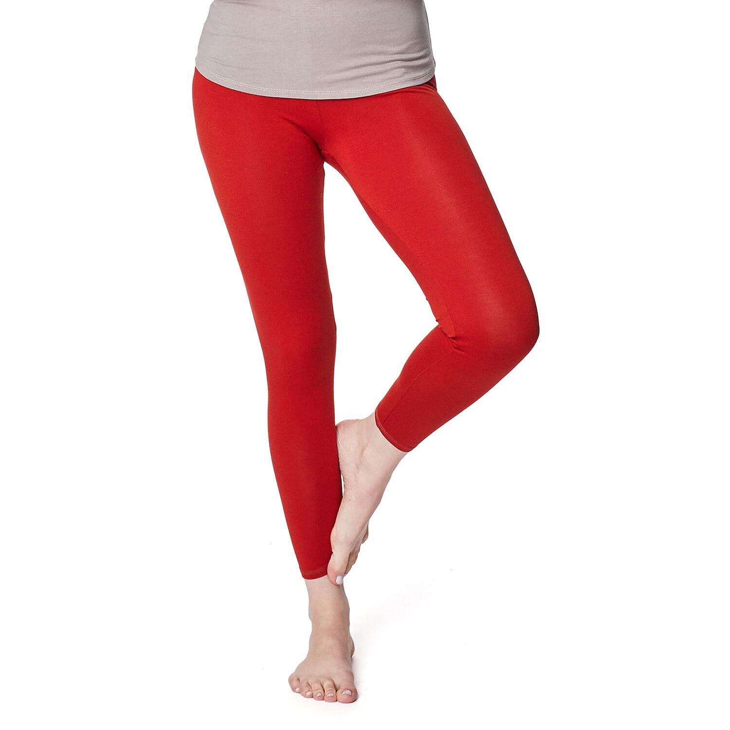Thought Bamboo Base Layer Leggings (Size 8) - Fox Red