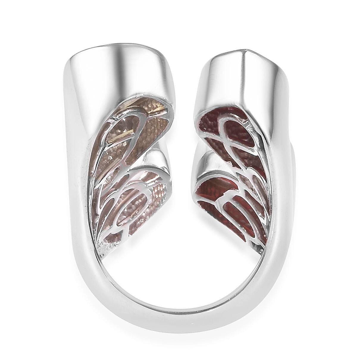 Sundays Child - Rhodochrosite, Rose Quartz and Multi Gemstone Ring in Platinum Overlay Sterling Silver 18.75 Ct, Silver wt. 12.70 Gms