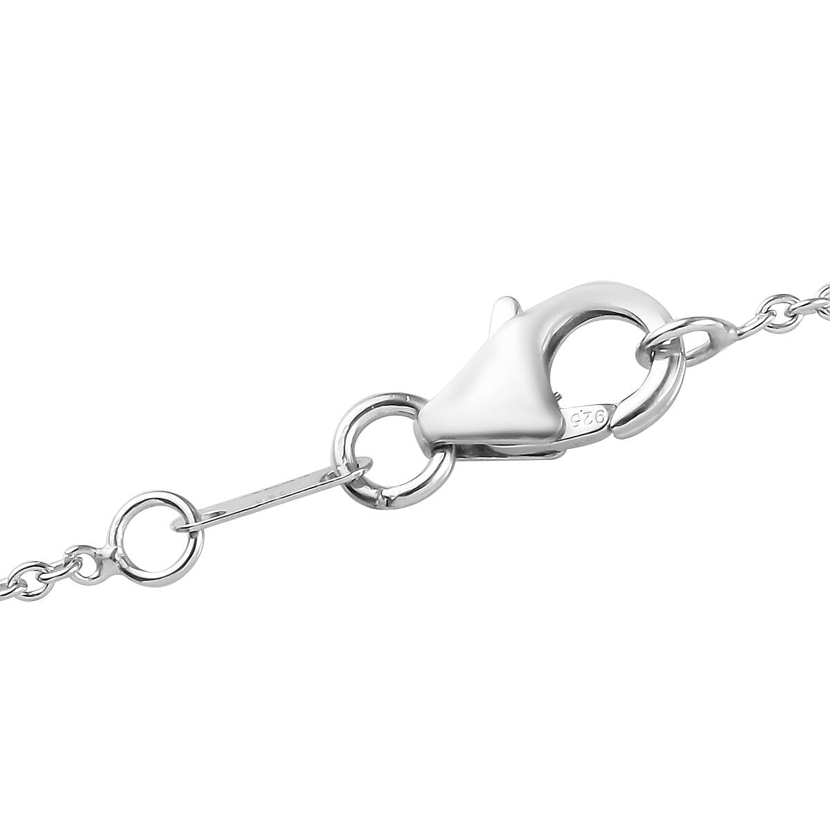 Platinum, Yellow and Rose Gold Overlay Sterling Silver Infinity Rose Necklace (Size 18), Silver wt 5.60 Gms