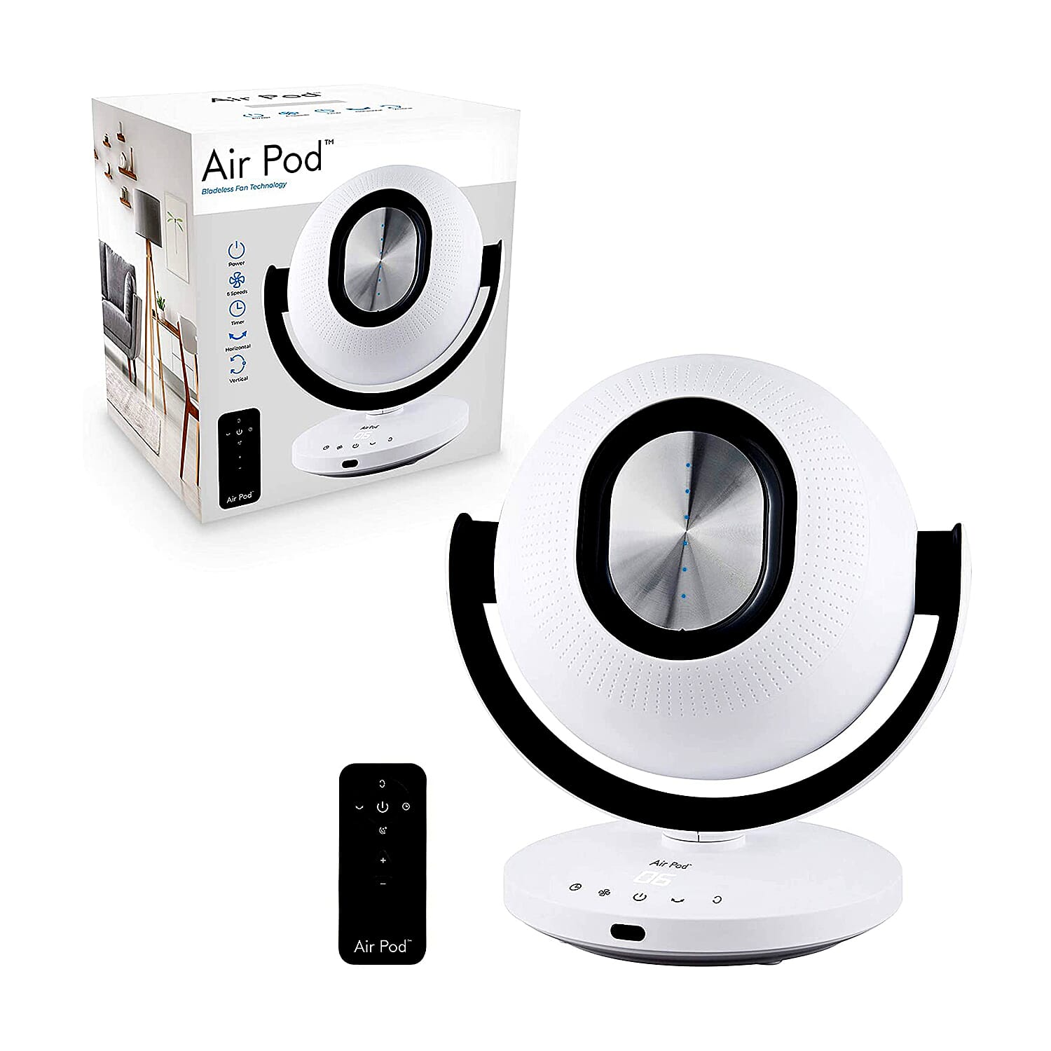 Tors - Olsson Air Pod Bladeless Fan With Remote - White