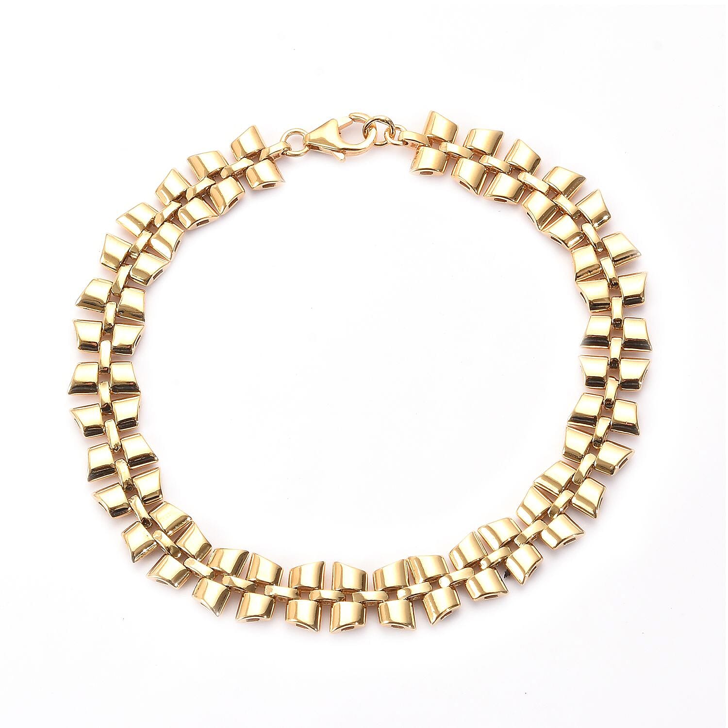 RACHEL GALLEY- Link Collection-  14K Gold Overlay Sterling Silver Bracelet (Size 8)