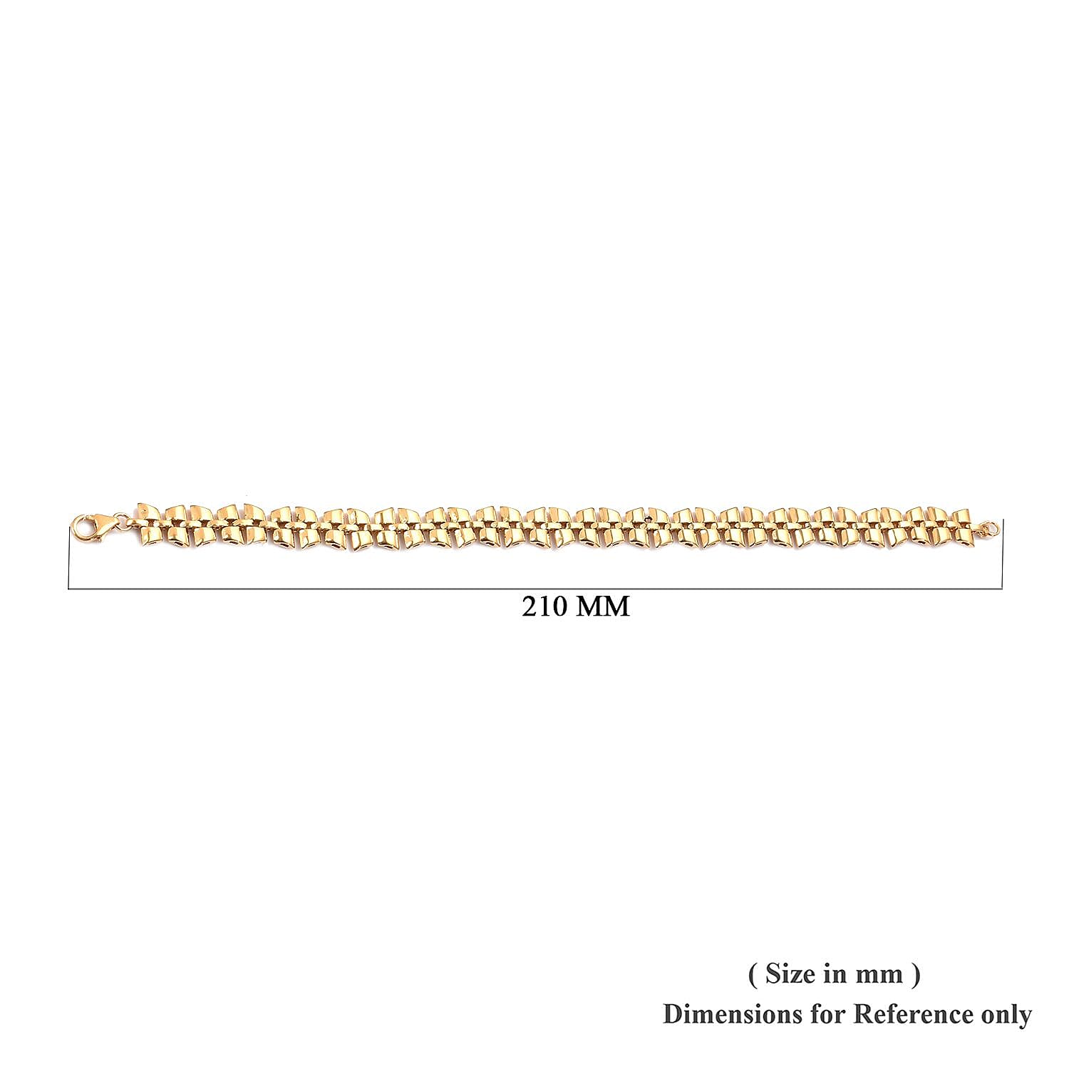 RACHEL GALLEY- Link Collection-  14K Gold Overlay Sterling Silver Bracelet (Size 8)
